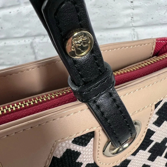 SPARTINA Daufuskie Island Linen & Leather Maxi Tote Shoulder Bag - Picture 7 of 12